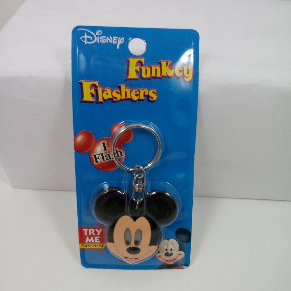 Disney Funkey NEW In Package Mickey Mouse Keyring **DOES NOT FLASH** - Picture 2 of 11